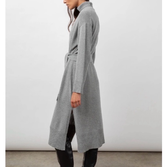 Rails Mila Mock Neck Sweater Dress. Heather Grey. L - Picture 3 of 5
